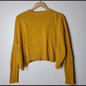 Mustard Yellow Cropped Sweater